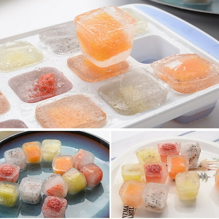 

Kaesi Silicone 21/36 Grids Ice Cube Making Tray Mold DIY Jelly Juice Mould with Lid