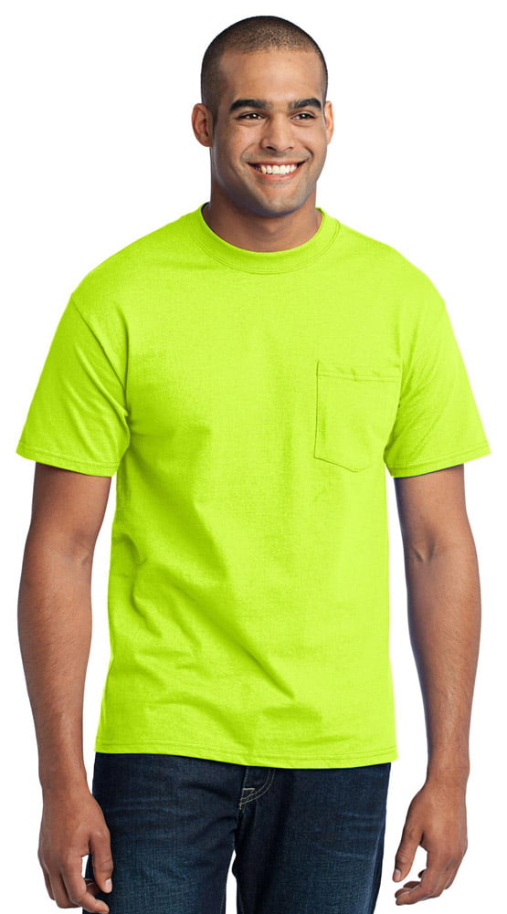 Port & Company Mens Durable Stylish Pocket T-Shirt_Charcoal_Small