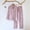 Pink, variant on Helii Women Cotton Pajamas Set Long Sleeve Notch Collar Top and Pants Soft Breathable Sleepwear Lounge Set with Bamboo Floral Print Button Down Elastic Waist 2 Piece Pjs 3 Colors Pajama Set