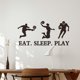 thumbnail image 4 of Pegatinas de pared con diseño de pelota de fútbol, ​​baloncesto y rugby. Vinilo decorativo para pared de baloncesto, sala de estar y estadio., 4 of 8