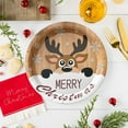 thumbnail image 5 of Virelaxpo Disposable Christmas Themed Paper Plates with Santa and Elk Designs, 10-Pack for Party Dining and Holiday Celebrations, 5 of 6