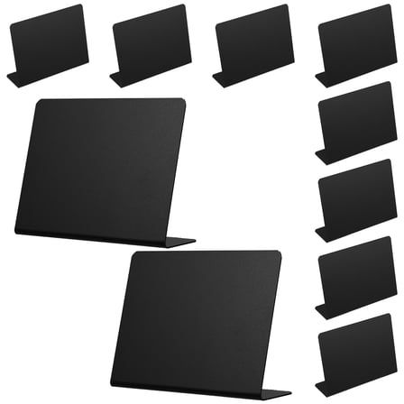 LITINKIMI Mini Chalkboards Signs for Food Black PVC 15pcs
