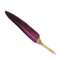 thumbnail image 4 of Pluma Pluma Escritura cómoda y fluida Elegancia vintage Mano de obra exquisita Pluma para regalos CaligrafíaPúrpura oscuro, 4 of 12