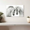 thumbnail image 2 of Elephant Stock White Horse Couple Wall Art - Horizontal Canvas Wall Art - Living Room Wall Decor - Animal Canvas - White And Gray Decor - 12" x 8", 2 of 8