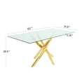 thumbnail image 5 of Sumdeal 63" Glass Dining Table with Golden Base, 5 of 7
