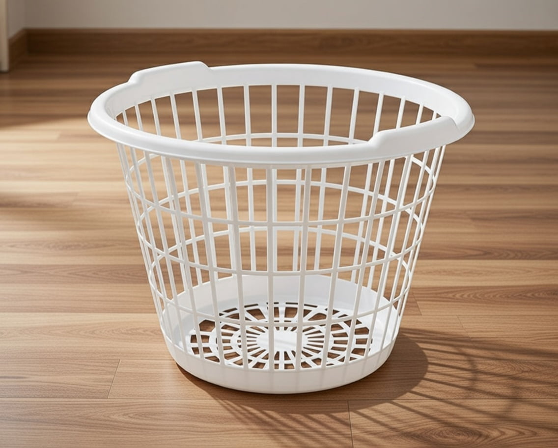 Set of 4 Stackable Plastic Laundry Baskets with Lids, Colorful Ventilated Hamper Baskets for Clothes Storage, Bedroom, Bathroom Organization