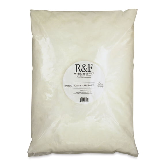 R&F Encaustic Beeswax - White, 10 lb Bag
