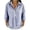 A-Blue, variant on 3/4 Sleeve Fall Tops for Women Shirts Striped Collared Pullover Trendy Clothes Red XL
