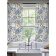 thumbnail image 2 of Blue Pink Spring Floral Sheer Curtains 72 Inch Length 2 Panels Set, Vintage Summer Botanical Voile Window Treatment Rod Pocket Curtains Sheers Drapes for Bedroom/Living Room/Kitchen 52"x72"x2, 2 of 7