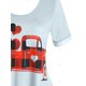 thumbnail image 3 of Camiseta a Cuadros Tamaño Grande Pañuelo con Estampado de Corazón Rosegal  Camisetas tallas grandes, 3 of 5