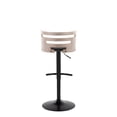 thumbnail image 6 of Cosi Adjustable Bar Stool, Chrome Bar Stools, Bar Chairs, Swivel Bar Stools, Bar Stools Set of 2 (Light Grey Wood, Black), 6 of 6