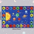 thumbnail image 3 of Outer Space Kids Rug Carpet for Playroom, ABC Educational Learning Area Rug, Non-Slip Solar System Road Play Rug for Bedrooms Classroom Nursery Decor Blue 78.7X59 Inch, 3 of 5