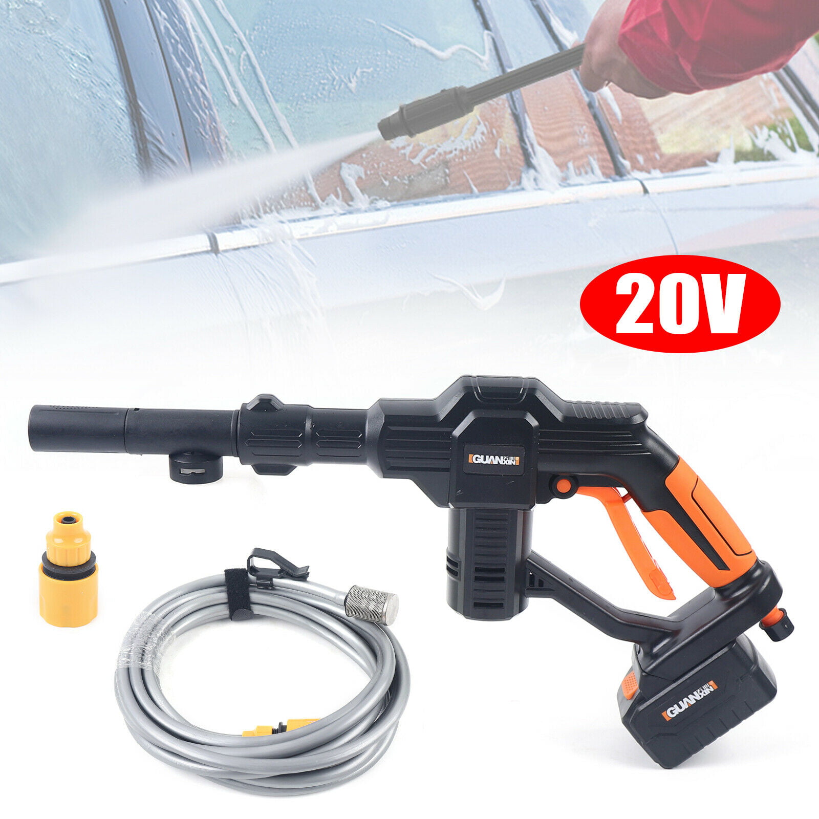 Car Body and Ground Washer High Pressure 4 Spray Nozzle Water Tool Cleaning USA 