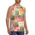 thumbnail image 2 of Pofeuu Succulent And Cactus Print Men's Muscle T-Shirt, Sleeveless, Muscle Tank, Classic Muscle Tee Top For Men Casual Sleeveless Muscle T-Shirt Trendy Clothes-Medium, 2 of 7