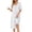Floral White Purple, variant on Ekouaer Nightgowns for Women Short Sleeve House Dresses with Pockets Pleated Moo moos Floral Print Mumu Dress