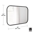 thumbnail image 4 of Umbra Hub Rectangular Mirror 24 x 36" (61 x 91 cm),Black, 4 of 7