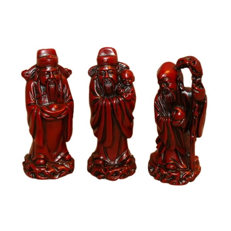 Three Kings Three Wisemen - Jademarket Hongkong Red Resin 3 Wisemen