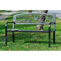 Black Birds And Branches Garden Bench