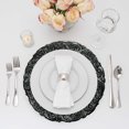 thumbnail image 4 of Simply Elegant Antique Look Plastic Charger Plate | Service Plate for Parties, Dinner, Weddings, Quinceaneras and Events | 13 inch Diameter | Black- Gloss Finish | Set of 12, 4 of 4