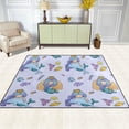 thumbnail image 5 of SKYSONIC Area Rug Pad Mermaid with Dolphin and Seashell Nursery Rugs Floor Mat for Kids Playing Room Living Room Bedroom, 80 x 58 inch, 5 of 6