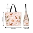thumbnail image 5 of Pofeuu Star Cute Dog Print Reusable Grocery Bags - Washable, Foldable, Packable Tote, Large Handles, Heavy Duty, Zippered Top Pouch, 5 of 8