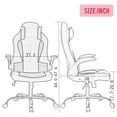 thumbnail image 3 of BestOffice Massage Gaming Chair - Ergonomic PU Leather , Lumbar Support Office Chair for Girls，Pink, 3 of 7