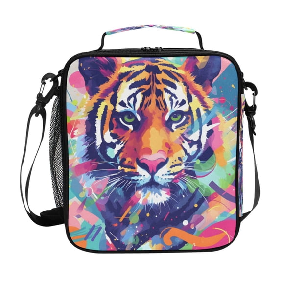 ALAZA Abstract Tiger Lunch Box Insulated Lunch Bag Reusable Thermal Cooler Tote School Picnic