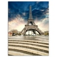 thumbnail image 2 of Paris Eiffel Towerwith Stairs - Landscape Photo Canvas Art Print, 2 of 3
