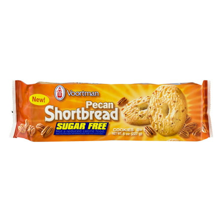 Voortman Sugar-Free Pecan Shortbread Cookies, 8