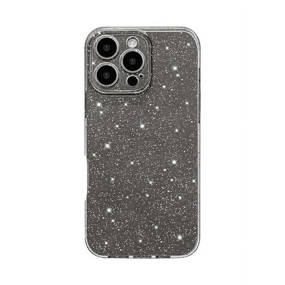 HAYAN Case for iPhone 16 Pro Max Case Glitter Cute Sparkly Shiny Bling Sparkle Phone Cases 6.9", Thin Slim Fit Soft TPU Bumper Shockproof Rubber Protective Cover for Women Girls Girly, Gray