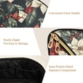 thumbnail image 5 of FORMRS Makeup Bag Travel Cosmetic Organizer for Women Fold Flat Zipper Pouch with Handle, White Christmas Leaves, 5 of 8