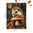 thumbnail image 3 of Qisvanset 12x16 Inch Framed Canvas Wall Art Cute Hedgehog On Mushroom Cottagecore Whimsical Woodland Wall Decor, 3 of 8