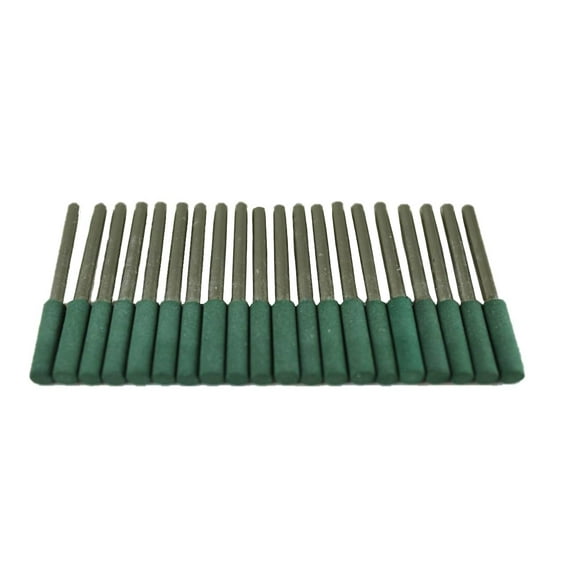 TEMO 20 pc 4.5 mm (3/16 Inch) Cylinder Rubber Rotary Tool Polishing Burr with 3 mm (1/8 Inch) Shank for Dremel and Compatible