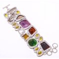 thumbnail image 2 of Multi Colour Full & Citrine 925 Silver Plated Ethnic Bracelet 7.99" B1561-28, Valentine's Day Gift, Birthday Gift, Beautiful Jewelry For Woman & Girls, 2 of 2
