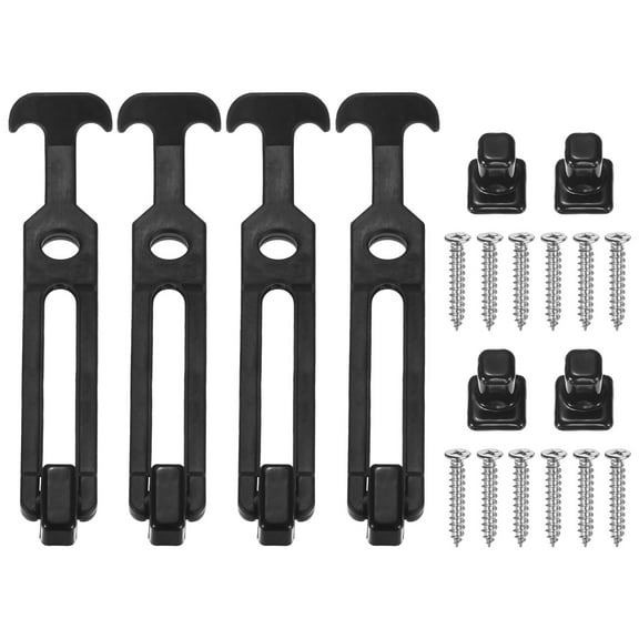 Uxcell 4-Pack T-Handle Rubber Flexible Draw Latches 7.9" Flexible T-Handle Hasp Rubber for Toolbox, Black