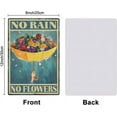 thumbnail image 2 of Umbrella Flowers Metal Signs No Rain No Flowers Tin Sign Flower Signs Metal Tin Sign Bathroom Sign Wall Arts for Home Living Room Garden Man Cave Wall Arts Decoration 1pc, 2 of 8