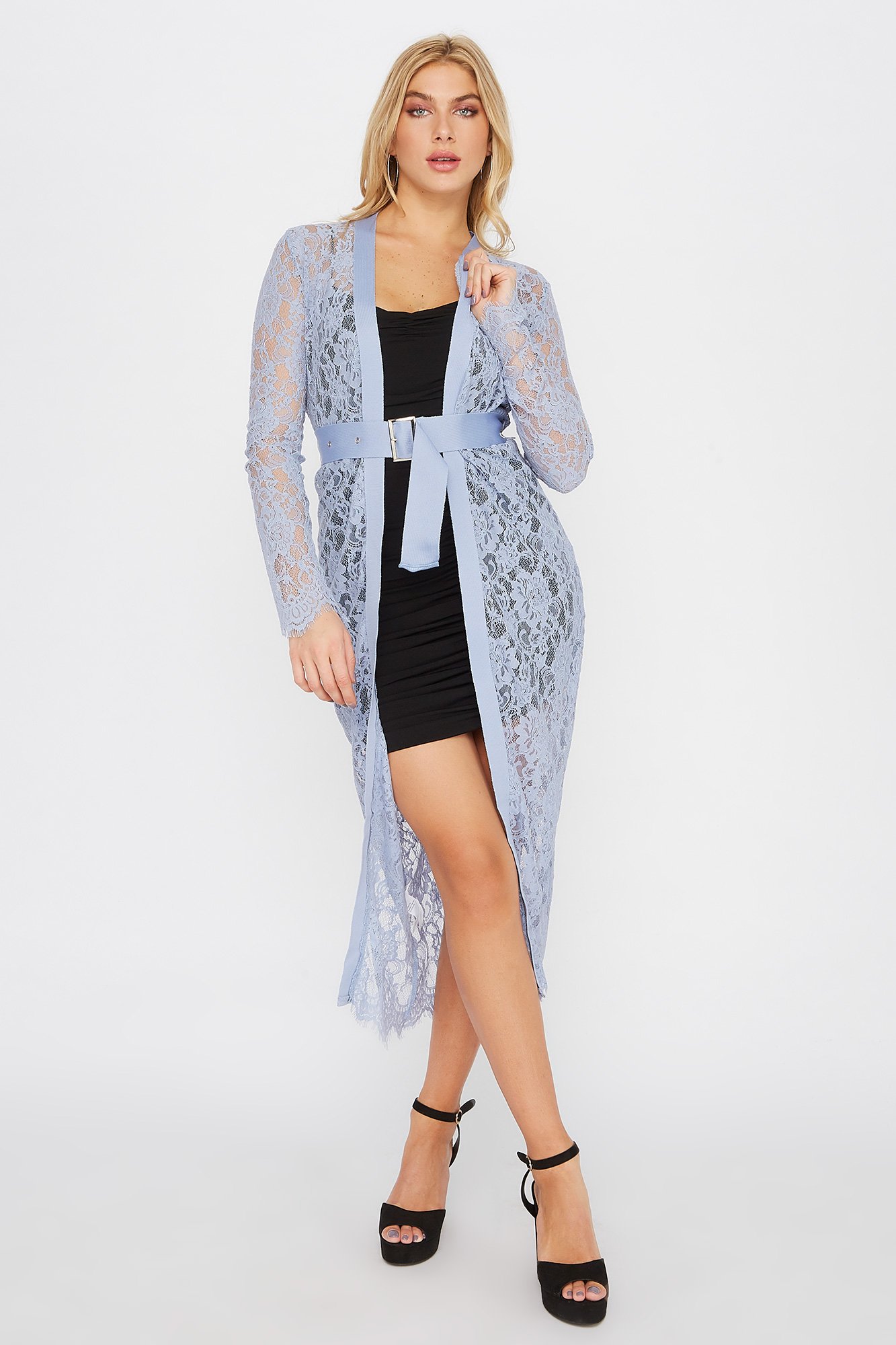 longline lace cardigan