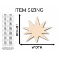 thumbnail image 2 of Unfinished Wood Starburst Explosion Shape - Space - Nursery - Craft - up to 46" DIY 24" / 1", 2 of 3