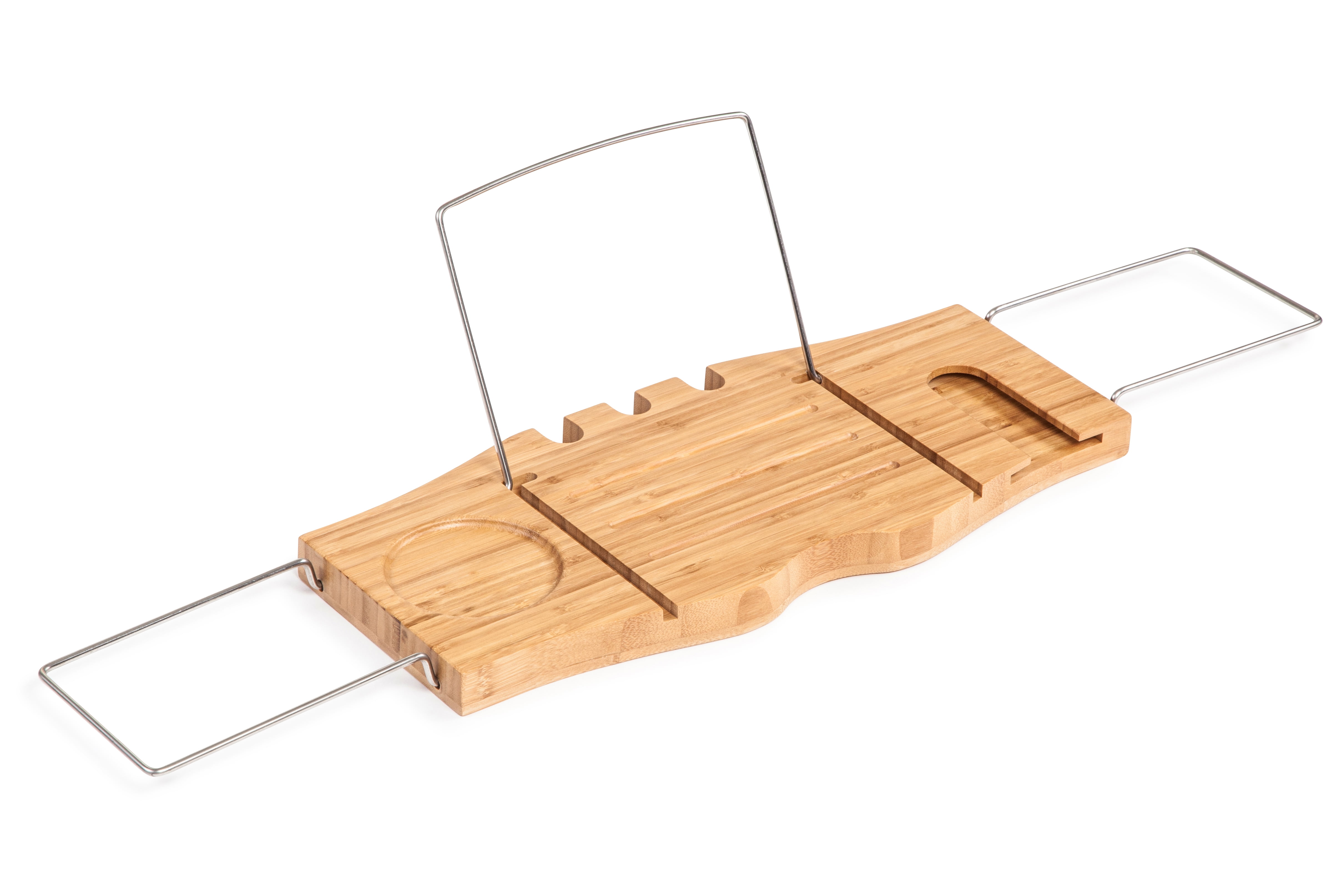 18 Adjustable Bamboo Bathtub Tray And Caddy By Trademark Innovations Walmart Com Walmart Com