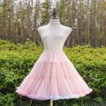 thumbnail image 3 of ZPAQI Women Elastic Waist Puffy Tulle Petticoat Rainbow Cloud Short Tutu Skirt Ballet Dance Pettiskirts Lolita Underskirt, 3 of 14