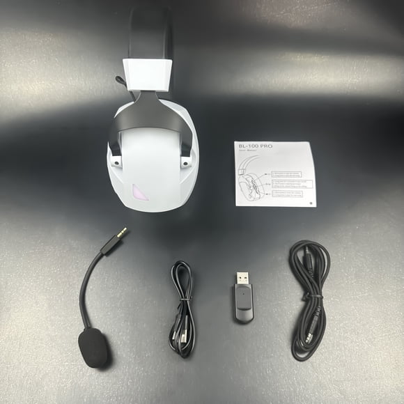 Wireless Gaming Headset for PS5 PS4 PC Switch Mobile, Noise Cancelling Mic, USB-C & 3.5mm Wired Mode, Over Ear Gamer Headphones Black