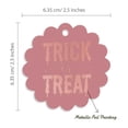 thumbnail image 6 of Inkdotpot Pack Of 50 Trick Or Treat Halloween Favor Paper Tags Craft Real Rose Gold Foil Hang Tags, 6 of 6