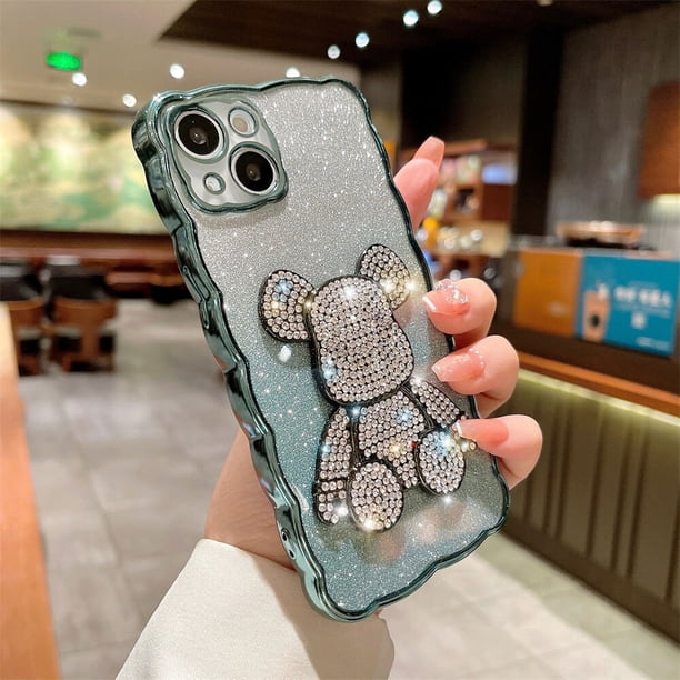 Funda con diamantes de imitación para iPhone, carcasa con purpurina para iphone 11, 14, 12, 13 Pro Max, 14, 13, 8, 7, SE, XR, Xs, Max, 14 Plus Fivean unisex
