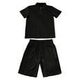 thumbnail image 4 of NAFUU Men's 2 Pieces Set Fashion Mens Summer Solid Color Casual Short Sleeved Shorts Shirt Sports Suit Fashion Sports Suits, 4 of 4