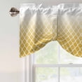 thumbnail image 4 of Yellow Ombre Stripe Tie Up Valance Curtains for Windows, Kitchen Curtains Window Treatments, Modern Abstract Art Gradient Striped Short Window Shades Valances for Bedroom Bathroom Cafe 42"x12", 4 of 8