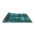 thumbnail image 2 of Ahgly Company Indoor Round Abstract Light Blue Modern Area Rugs, 4' Round, 2 of 4