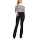 thumbnail image 2 of Suéter a rayas INSPIRE CHIC para mujer, con hombros caídos, cuello redondo, manga larga, pulóver de bloques de color, tops de punto XS blanco y negro, 2 of 5