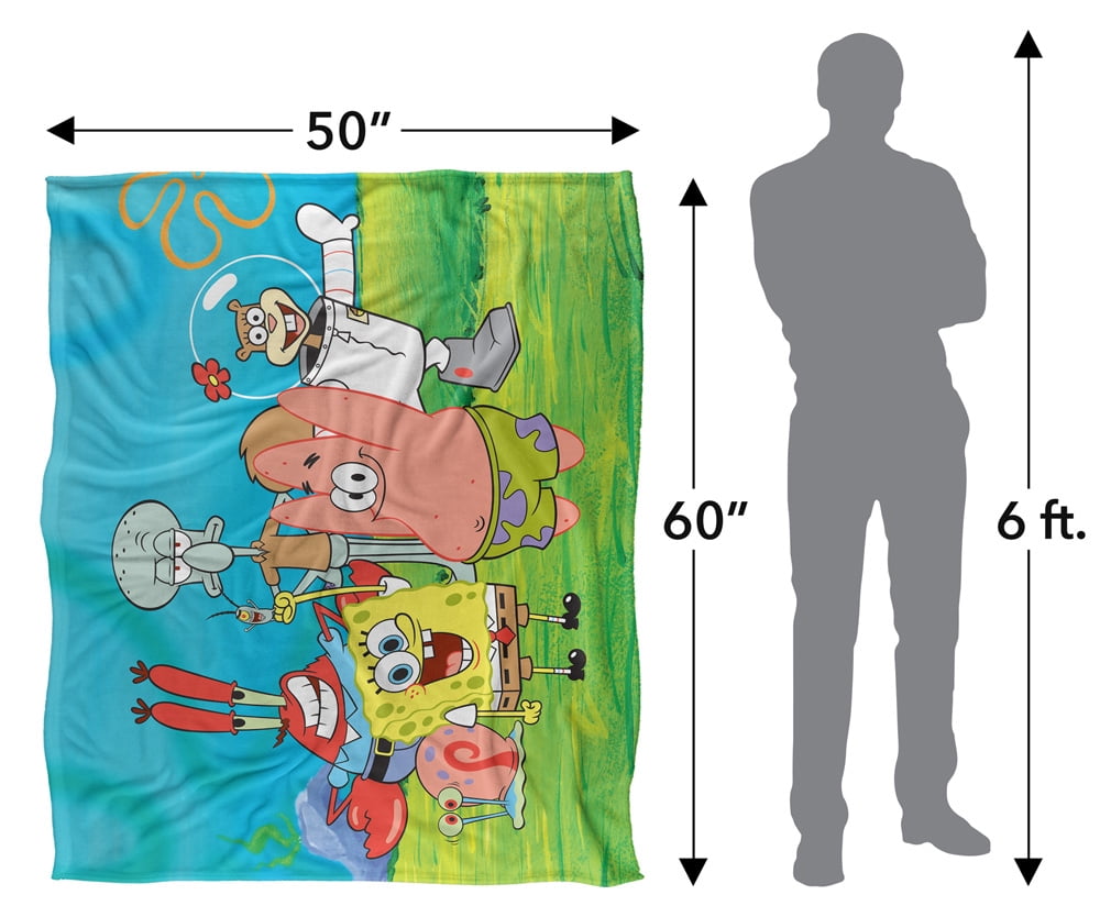 spongebob group spongebob blanket amazon