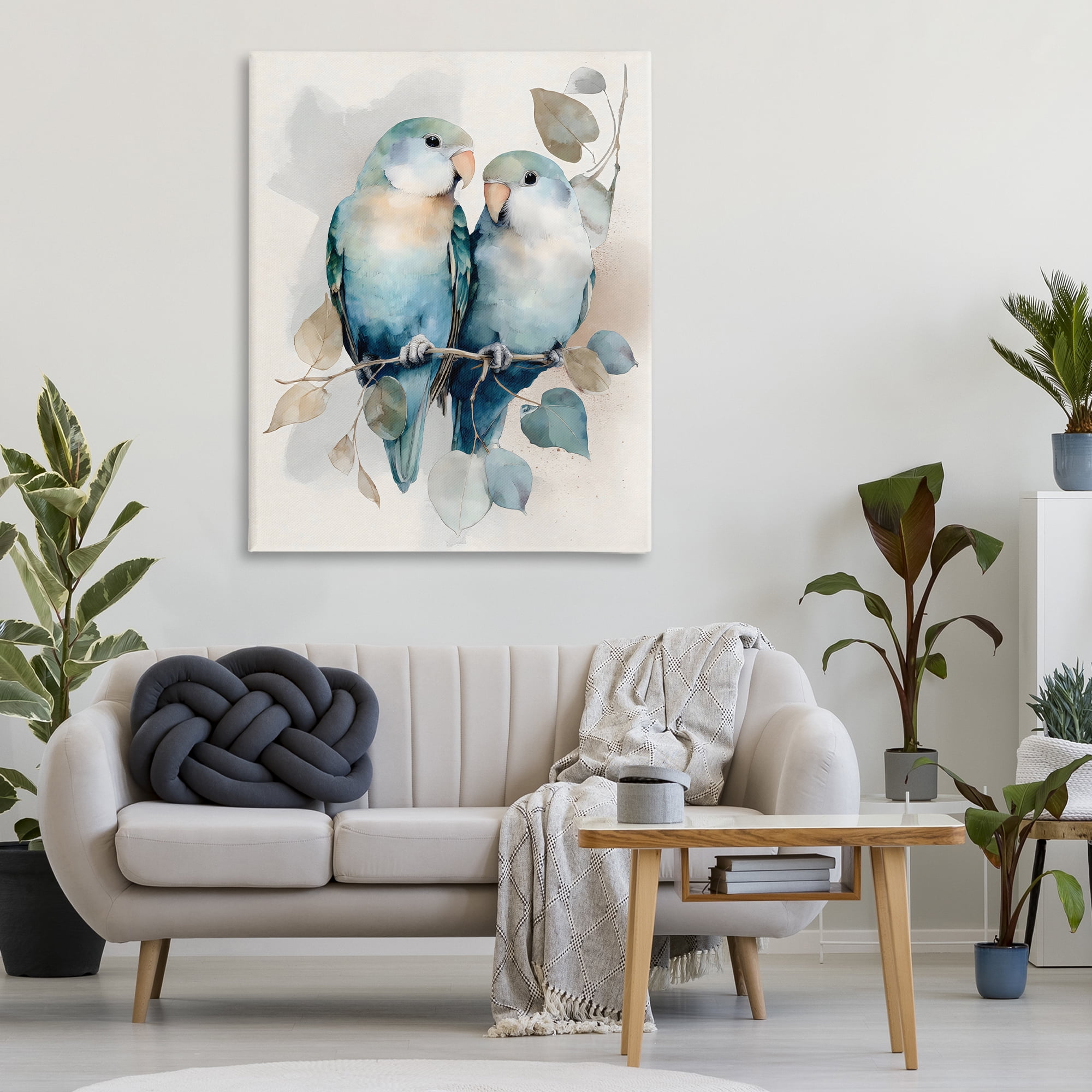 Stupell Industries Blue Bird Lovers Canvas Wall Art, design by Franklyn Gregory
