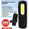 thumbnail image 1 of Lion USB Rechargeable Tough Worklight & Torch COB LED Magnetic Base, 1 of 4